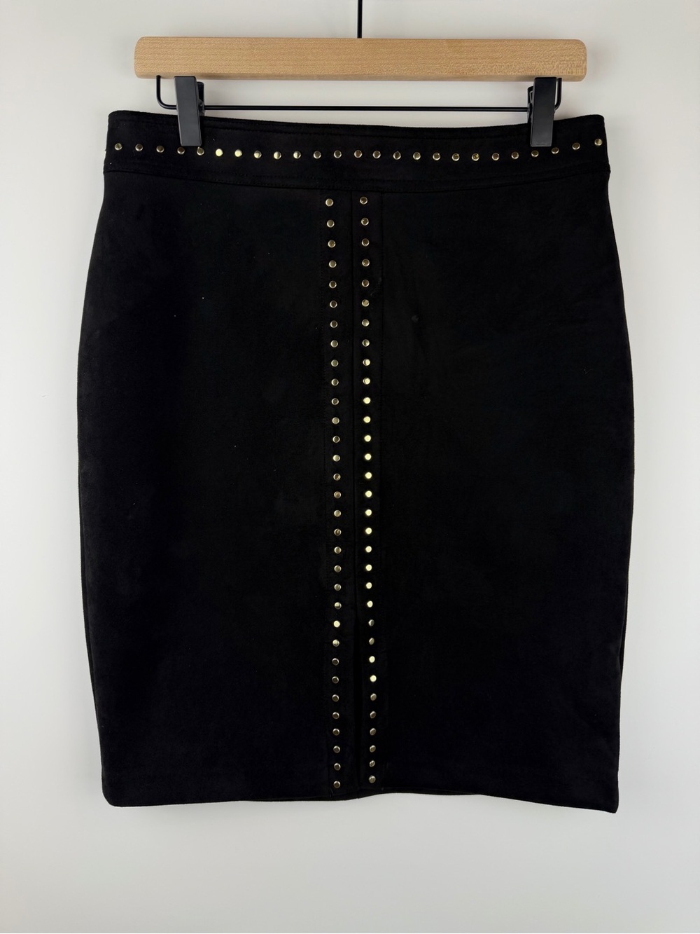 Catherine Malandrino Black Studded Suede Mini Skirt 6
